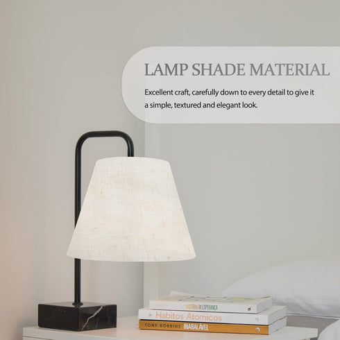 Uonlytech Lamp Shade Linen Pre-cut Round Craft Diy Making Cover Lampshade Material Fabric Floor Styrene Light Shade Cloth Desks White for Re Repla...