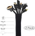 Cable Management Sleeve, JOTO Cord Management System for TV/Computer/Home Entertainment, 40 inch Flexible Cable Sleeve Wrap Cover Organizer, 2 Pie...