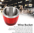 Red Wine Bucket, Mini Stainless Steel Beer Bucket Versatile Ice Bucket for Champagne Beer Cooler Party Bucket for Home Kitchen Bar KTV Hotel Red...