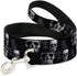 Buckle-Down Dog Leash Geometric 3 D Skull Face Chevron Black Grays White 6 Feet Long 1.5 Inch Wide...