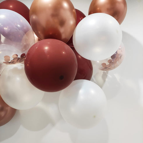 Graduation Party Decorations 2025 Maroon Gold Decorations Burgundy Classic Rose Gold Balloons 20pcs for Burgundy White Birthday Party Decorations ...
