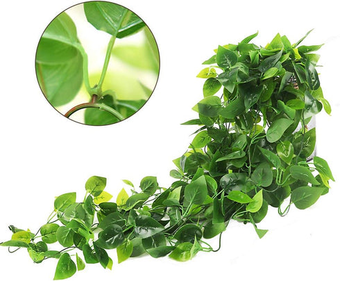 CEWOR 2pcs Fake Hanging Plants 3.6ft Fake Ivy Vine Artificial Ivy Leaves for Wedding Wall House Room Patio Indoor Outdoor Home Shelf Office Decor ...