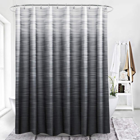 SPXUBZ Black Grey Shower Curtain for Bathroom Modern Ombre Decor Bath Curtains Set with 12 Hooks Minimalist Natural Art Waterproof Shower Curtain ...