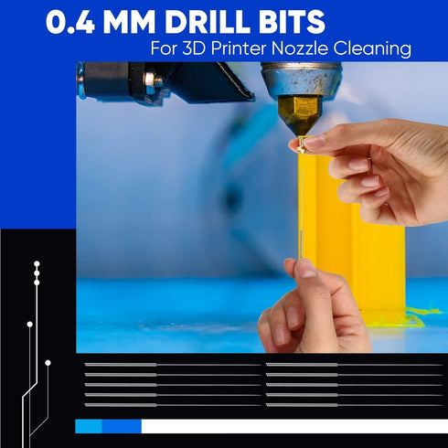 48 Pieces 3D Printer Nozzle Cleaning Kit 0.4 mm Stainless Steel Nozzle Cleaning Needles 3D Printer Nozzle Cleaner for 3D Printer Accessory...