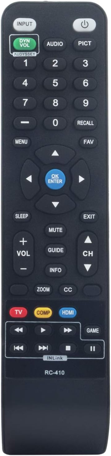 RC-410 Replace Remote Control - WINFLIKE RC410 Remote Control Replacement fit for Insignia LCD LED TV NS-42E570A11 NS42E570A11 NS-46E570A11 NS46E5...