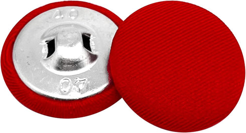 20Pcs Flatback Fabric Covered Button for Suits Gowns Blouses DIY Sewing Accessories,25mm/1in(6#;Red)...