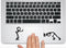 Cute Cartoon -Pushing and Standing Silhouette - MacBook Trackpad-Laptop.G1-A24...