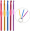 Large Size Aluminum Crochet Hook Set 6.5m(K)/8mm(L)/9mm(M)/10mm(N)/12mm(O) Knitting Needles Craft Weave Yarn Set - Mini Keychain Set Included...