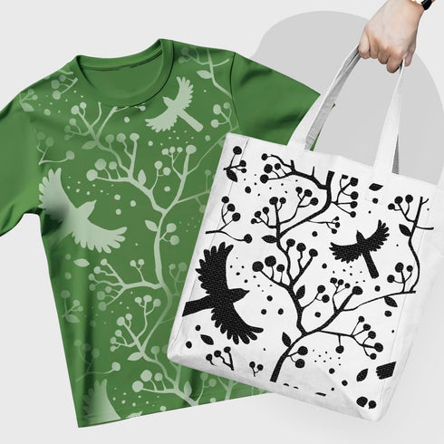 Bird on Branch Stenci for Painting on Walls Wood, Canvas, Paper, Fabric, Walls and Furniture 15.7 x 15.7 inch, Branch Stencil, Stencils Home Décor...