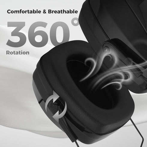 ProCase Noise Reduction Safety Ear Muffs, NRR 32dB Noise Cancelling Ear Protection Headphones, Hearing Protection Ear Defenders for Shooting Gun R...