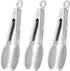 Mini Tongs with Silicone Tips 7-Inch Kids Serving Tongs, Set of 3 (White)...