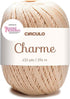 Circulo Charme Cotton Yarn for Crochet and Knitting, 100% Mercerized Cotton Yarn, Brazilian Virgin Cotton–Brown Cotton Yarn, Color 7684 -Porcelain...