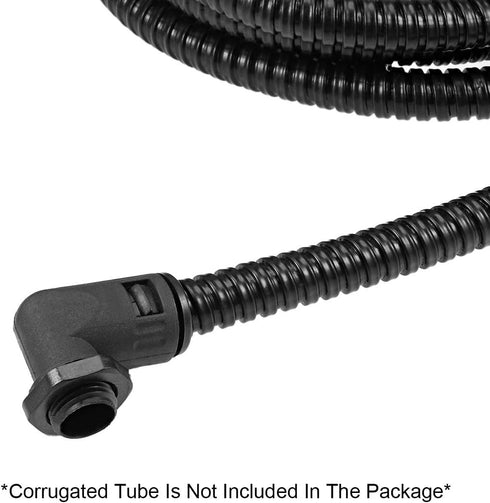 uxcell Corrugated Tube Connector 90 Degree AD21.2 Conduit Hose Joint Clamps 2Pcs...