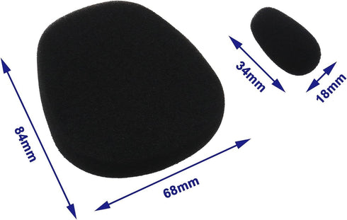 Create idea 1 Pair of Replacement Ear Pads and 1 Pair of Mic Windscreen Foam Compatible with BlueParrott B450-XT Replacement Ear Cushions Cups Cov...