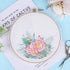 FOXTEMO Embroidery Kit for Beginners Adults, 1 Pack 20CM Embroidery Hoops, Flowers Embroidery Pattern Beginner Embroidery Kit with Needles and Thr...