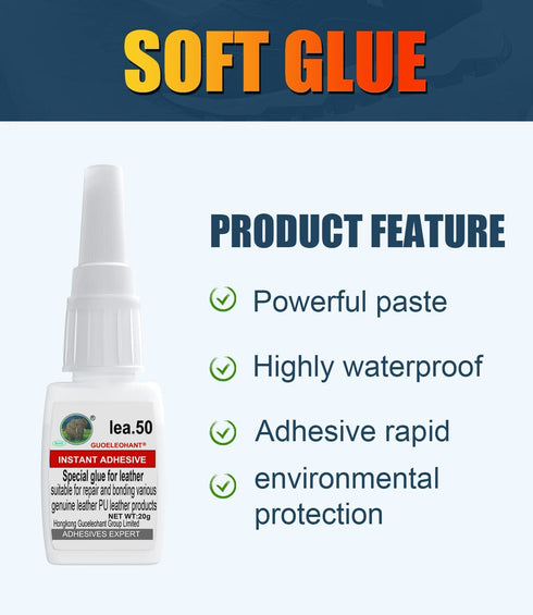 20g Leather Glue, Leather Adhesive,Instant Strong Glue for bonding leather, leather and fabrics and substrates of different materials, suitable fo...