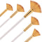 Giantree 5 Pcs Fan Paint Brushes Sets, Oil Acrylic Paint Brushes Wood Handle Nylon Hair Watercolor Fan Brush for Painting Brush for Acrylic Painti...