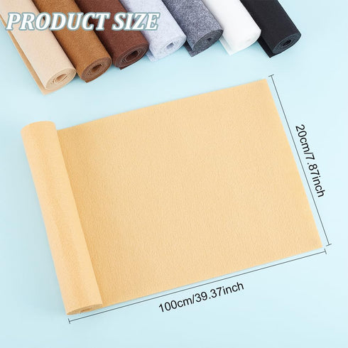 BENECREAT 8 Roll 8.7 Yards Felt Fabric Roll, Bundle Stiff Felt Cloth, Assorted Grey Brown Colours Non-Woven Polyester Craft Fabric for DIY Crafts ...