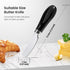 AISBUGUR 4 Pack Stainless Steel Butter Spreader Knife, Butter Knife with White Porcelain Handle, Cheese Butter Spreader Knives for Kitchen, Black...