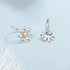 Daisy Earrings 925 Sterling Silver Leverback Drop Dangle Earrings for Women 18K White Gold Plated CZ Trendy Daisy Flower Earrings Jewelry for Sens...