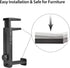 NEETTO HS906 Headphone Stand & Hanger 2 in 1, Above & Under Desk Gaming Headset Holder Mount Hook with Height Adjustable & Rotating Clamp, Earphon...