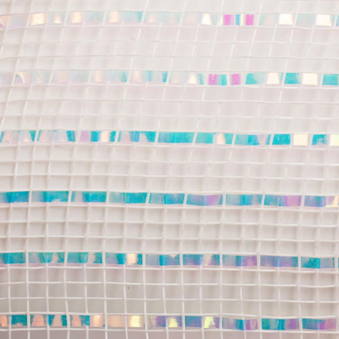 Craig Bachman 10" Iridescent Foil Mesh: White (10 Yards) Craft Floral Arrangement Wreath, Garland, Swags, Decorating Mesh Fabric Ribbon...