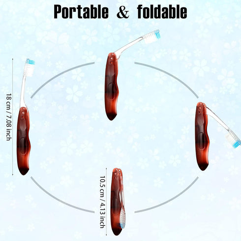 Patelai Folding Travel Toothbrushes for Homeless Individually Wrapped Mini Toothbrushes Folding Travel Toothbrush Portable Travel Size Soft Toothb...