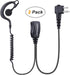 (2 Pack) Walkie Talkie Earpiece, 2-Pin 2.5mm/3.5mm G Shape Walkie Talkie Headset with PTT Mic, Compatible with Motorola Two-Way Radios...