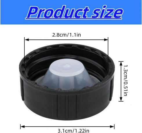 16 Pcs Growler Caps 28mm Phenolic Caps Black Glass Bottle Lids Plastic Bottle Caps Screw for Daily Chemicals Food Cosmetic Bottles...