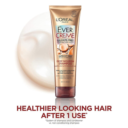 L'Or?al Paris EverCreme Sulfate Free Deep Nourish Shampoo, 8.5 Ounce (Pack of 2)...