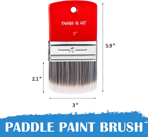 Falling in Art Filbert Paddle Paint Brush, Scale Brush for Oil and Acrylic Paints,3 Inch...