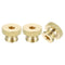 uxcell Knurled Thumb Nuts, 3Pcs M8 x D23mm x H16mm Brass High Head Through Hole with Collar High Head Through Hole Round Knobs Fasteners for 3D Pr...