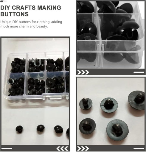 EXCEART Plastic Black Safety Eyes Half Ball Mushroom Buttons Sewing Buttons Eyes Craft 100 Pcs...