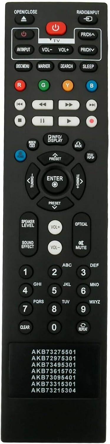 New Repalced Remote Control AKB73615702 AKB73315301 fit for LG Blu-ray Disc DVD Player BP420 BP520 BP620 BP620N BP620C H7420P BP420N BH7220B BH752...