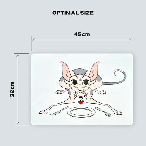 Silicone Cat Serving Mat – Waterproof and Anti-Slip, Ideal for Cat Bowls, 18 * 13" (White)...