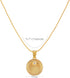 Gold Necklace for Women 14k Gold Plated Simple Gold Necklace Dainty Gold Chain Choker Tiny Cubic Zirconia Disc Coin Heart Pendant Necklaces for Wo...