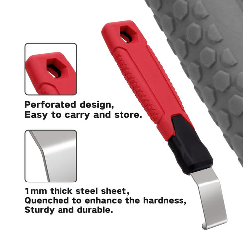 Vinyl Siding Removal Tool with Extra Long Handle- Steel Blade Vinyl Non-Slip Grip Handle for Installation and Removal Tool Avoid Damaging Vinyl Si...