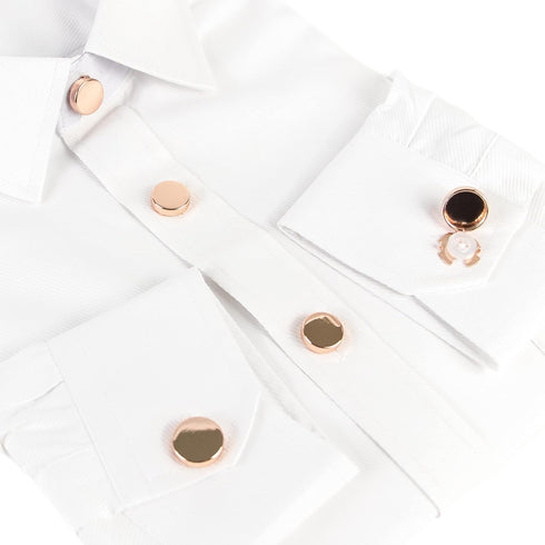 8pcs Button covers for men's shirts button cuffs button cover cufflinks for men - imitation cuff chain for tuxedo, business or formal shirts Butto...