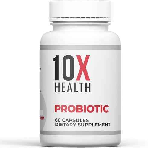 10X Health Probiotics - Immune Support Supplement & Probiotics for Digestive Health w/Lactobacillus Acidophilus, Rhamnosus & Bifidobacterium Longu...