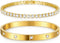 doubgood Gold Bracelets for Women Gold Bangles for Women Tennis Bracelets Bangle Bracelets Gold Bracelet Stack 14K Gold Plated Jewelry Mother's Da...