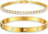 doubgood Gold Bracelets for Women Gold Bangles for Women Tennis Bracelets Bangle Bracelets Gold Bracelet Stack 14K Gold Plated Jewelry Mother's Da...