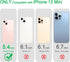 Magnetic Case Compatible with iPhone 13 Mini Case, Compatible with MagSafe Wireless Charging, Transparent Anti-Scratch Back Shockproof Protective ...