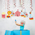 30Ct Carnival Hanging Swirl Decorations, Circus Animals Party Supplies, Circo Birthday Favors for Kids, Baby Shower Ceiling Streamers, 1st, First ...