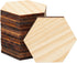 Bright Creations 15 Pack Unfinished Wooden Hexagon Cutouts for Crafts, 1/4" Thick for Wood Burning, Engraving (4 x 4 in)...