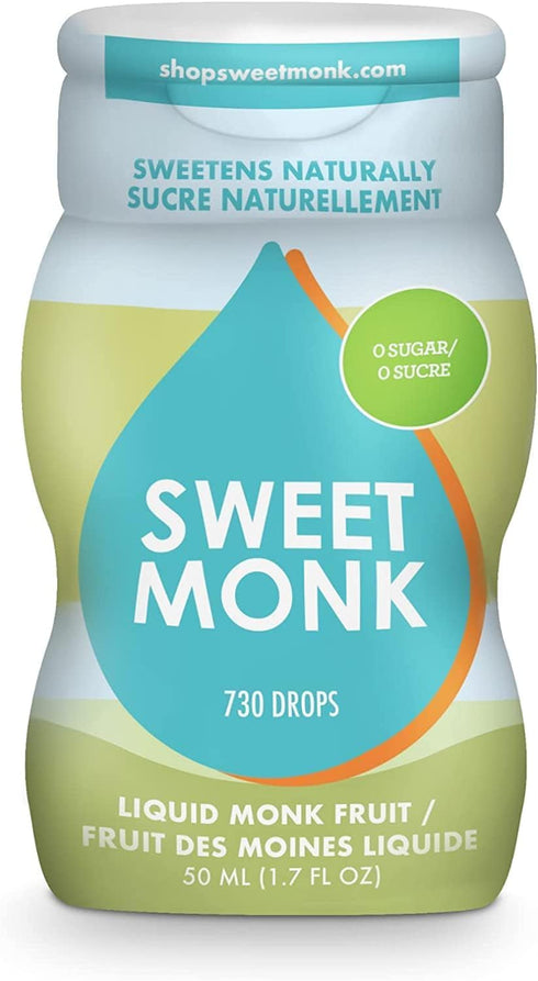 SweetMonk - 100% Pure Original Monk Fruit Sweetener Liquid Sugar Substitute - 1.7oz | No Water Added MonkFruit Extract | Zero Calorie Keto Friendl...