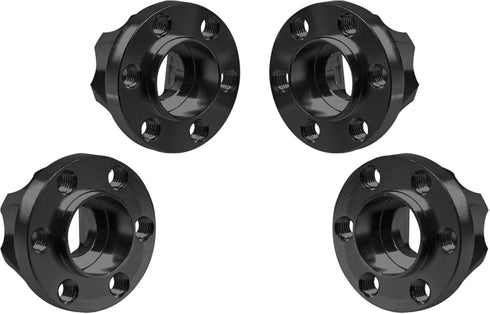 Metal RC 12mm Wheel Hex Hub Extension Combiner Compatible with 1.9/2.2inch Wheel Rim Axial SCX10 Traxxas TRX4 D90 1/10 RC Crawler (12mm, Black)...