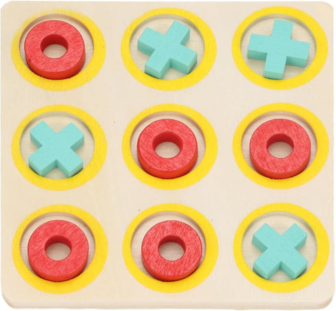 Wooden Board - Family Game Classic Wooden Board Game Classical Family Board Game, Strategy Board Game Wooden tic-tac-Toe Game...