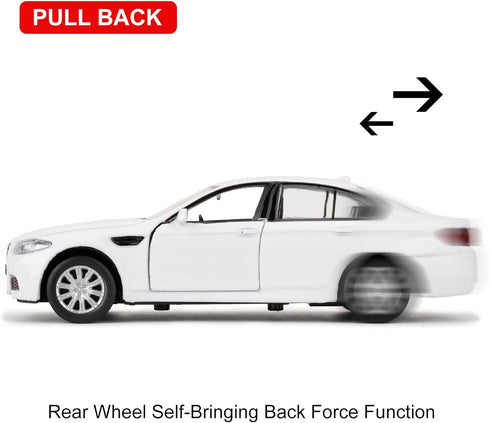 Die-casting Alloy Toy Car, 1/36 Scale BMW M5 Model Car, Toy Car with Pull Back Function, Suitable for Collecting Decorative Model Toys, Car Gift f...