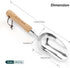 Garden Loose Soil Scoop, Stainless Steel Hand Shovel Spade with Wood Handle Multi Function Gardening Trowel Spoons for Transplanting, Digging, Pla...