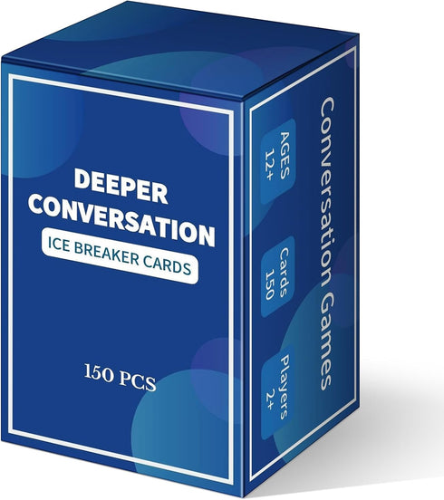 Poen 1 Box of Conversation Cards Games Deeper Talk Deck Relationship Building Conversation Starters Icebreaker Questions Team Building Activities ...